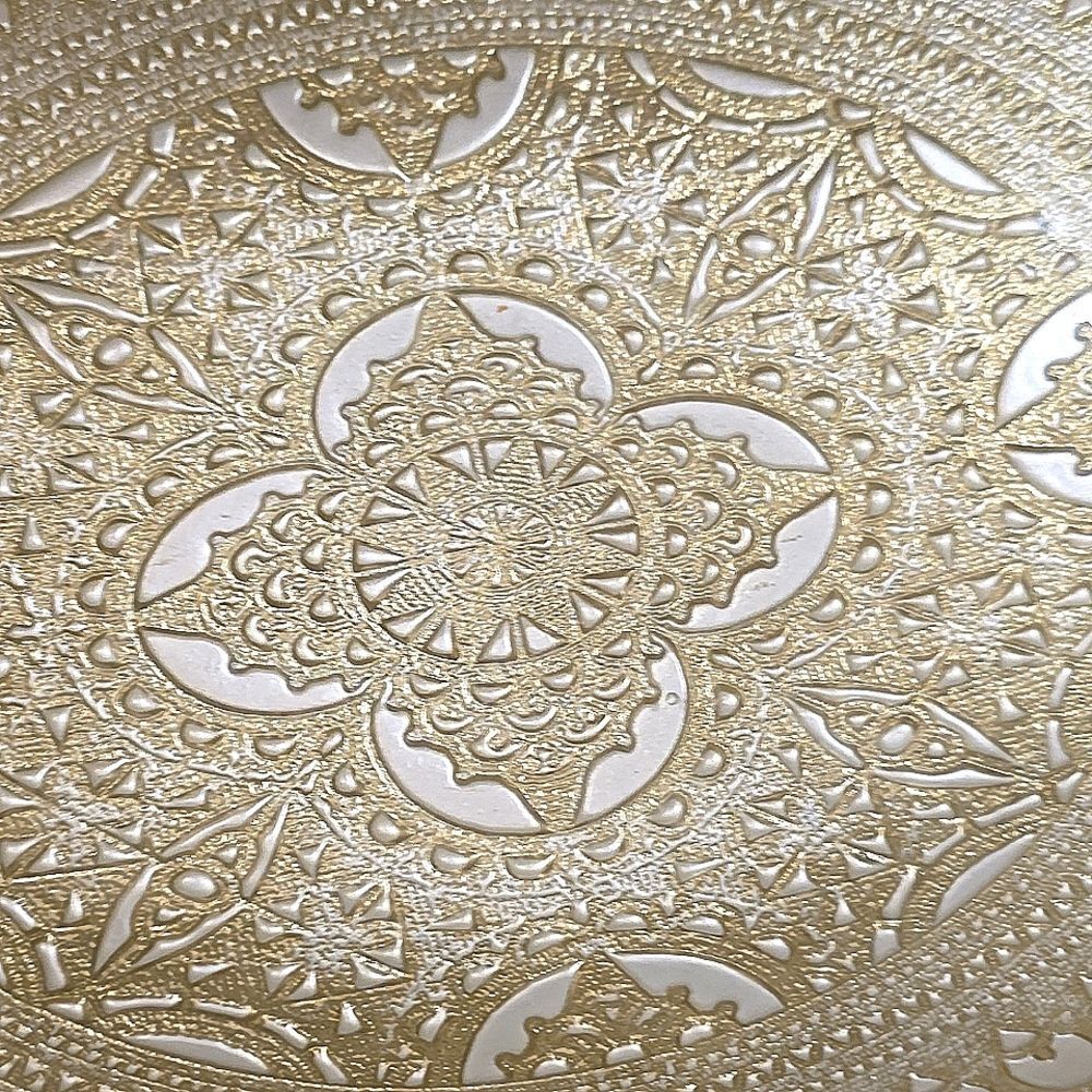 Artistic Accents Gold Lace Crochet Decorative Glass Bowl - Picture 8 of 10